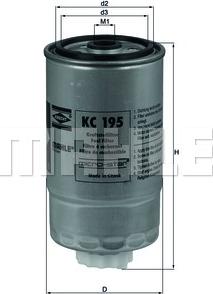KNECHT KC 195 - Топливный фильтр autospares.lv