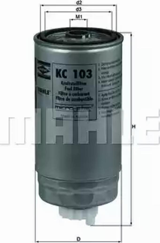 KNECHT KC 103 - Топливный фильтр autospares.lv