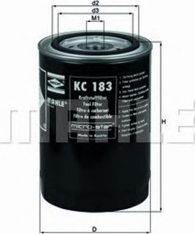 KNECHT KC 183 - Топливный фильтр autospares.lv