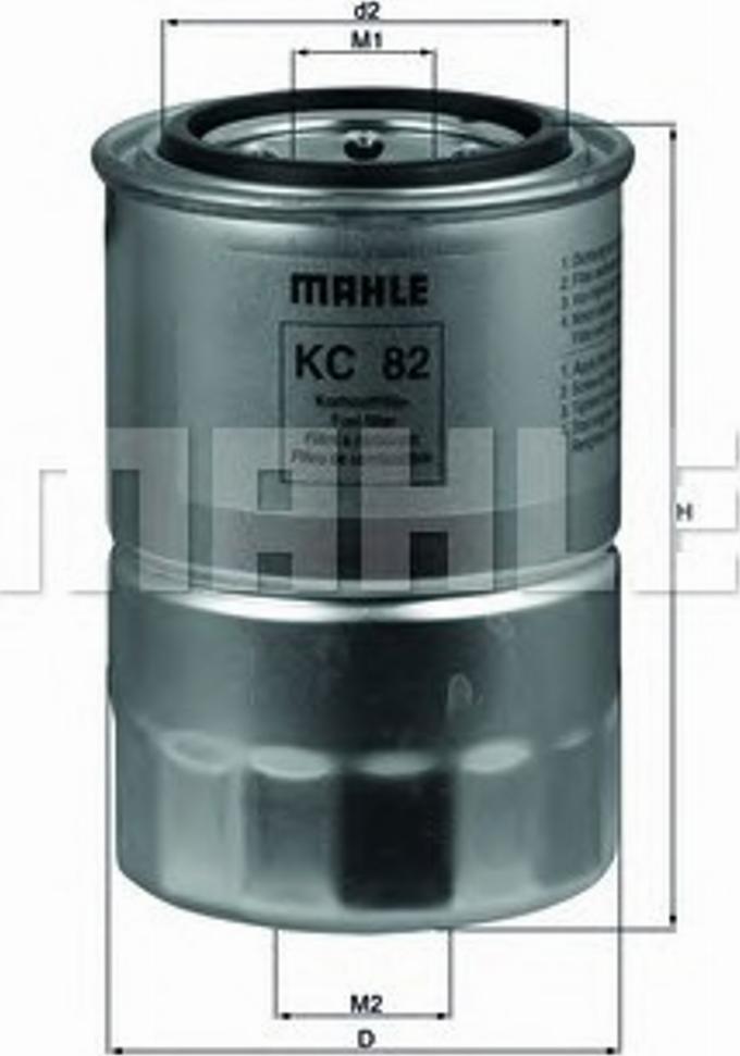 KNECHT KC82 - Топливный фильтр autospares.lv