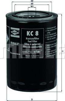 KNECHT KC 8 - Топливный фильтр autospares.lv