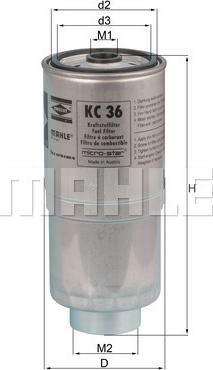KNECHT KC 36 - Топливный фильтр autospares.lv