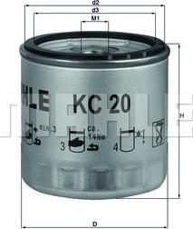 KNECHT KC 20 - Топливный фильтр autospares.lv