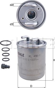 KNECHT KL 490/1D - Топливный фильтр autospares.lv