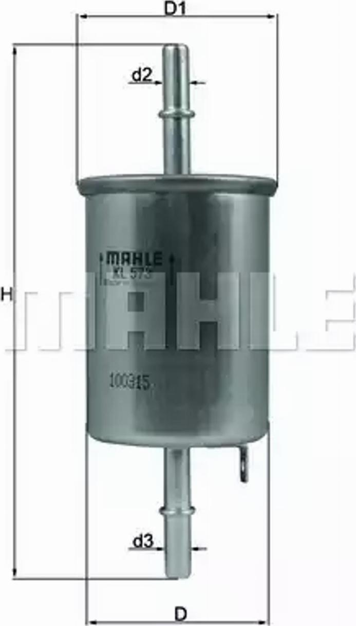 KNECHT KL 573 - Топливный фильтр autospares.lv