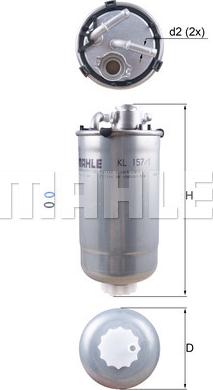 KNECHT KL 157/1D - Топливный фильтр autospares.lv