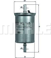 KNECHT KL 165 - Топливный фильтр autospares.lv
