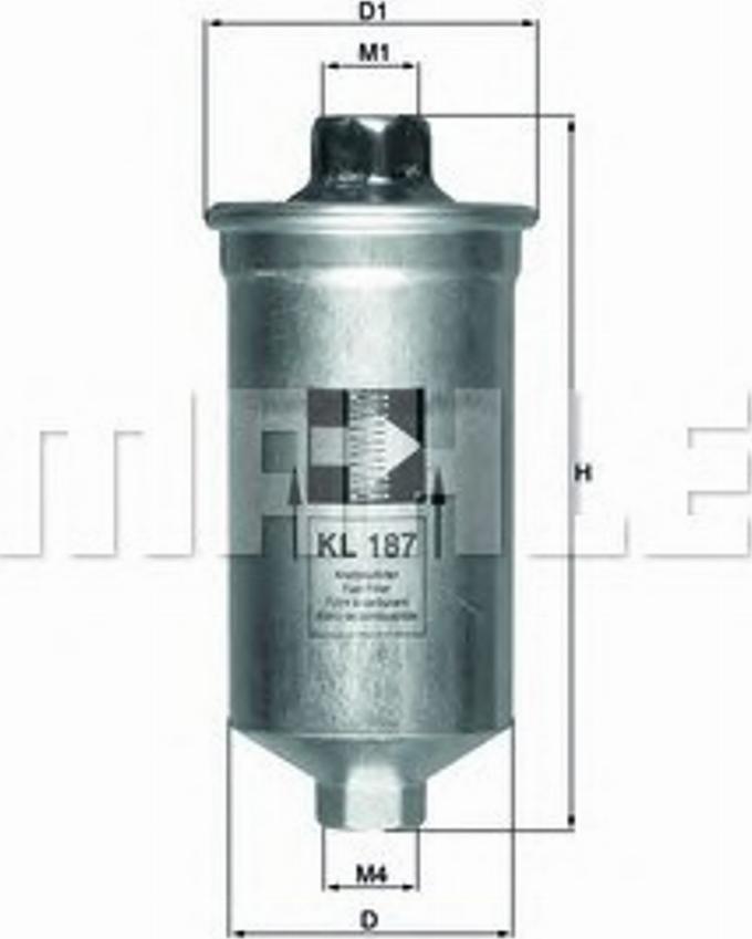 KNECHT KL 187 - Топливный фильтр autospares.lv