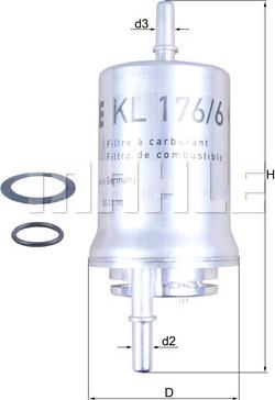 KNECHT KL 176/6D - Топливный фильтр autospares.lv