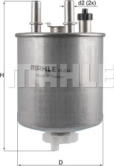 KNECHT KL 834 - Топливный фильтр autospares.lv