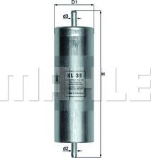 KNECHT KL 35 - Топливный фильтр autospares.lv