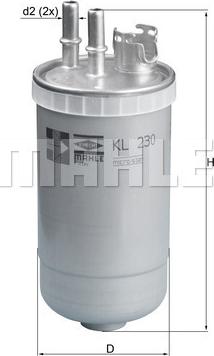KNECHT KL 230 - Топливный фильтр autospares.lv