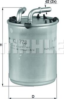 KNECHT KL 778 - Топливный фильтр autospares.lv