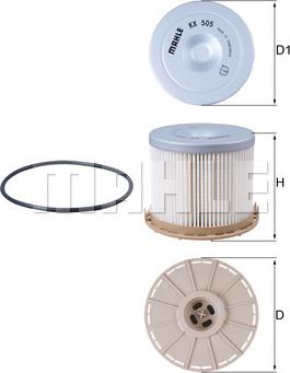 KNECHT KX 505D - Топливный фильтр autospares.lv