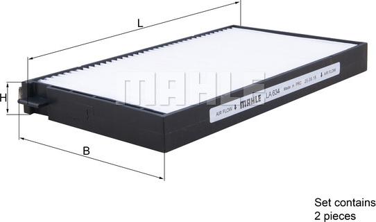 KNECHT LA 634/S - Фильтр воздуха в салоне autospares.lv