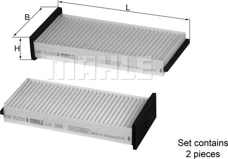 KNECHT LA 366/S - Фильтр воздуха в салоне autospares.lv