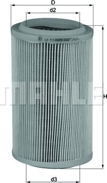 KNECHT LX 915 - Воздушный фильтр, двигатель autospares.lv