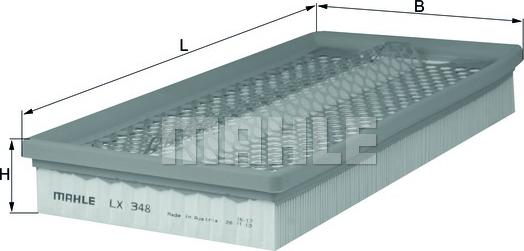 KNECHT LX 348 - Воздушный фильтр, двигатель autospares.lv