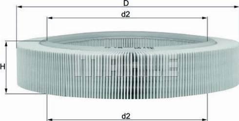 KNECHT LX 262 - Воздушный фильтр, двигатель autospares.lv