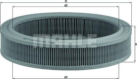 KNECHT LX 202 - Воздушный фильтр, двигатель autospares.lv