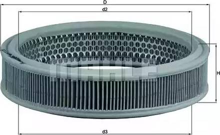 KNECHT LX 215 - Воздушный фильтр, двигатель autospares.lv