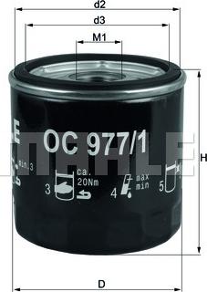 KNECHT OC 977/1 - Масляный фильтр autospares.lv