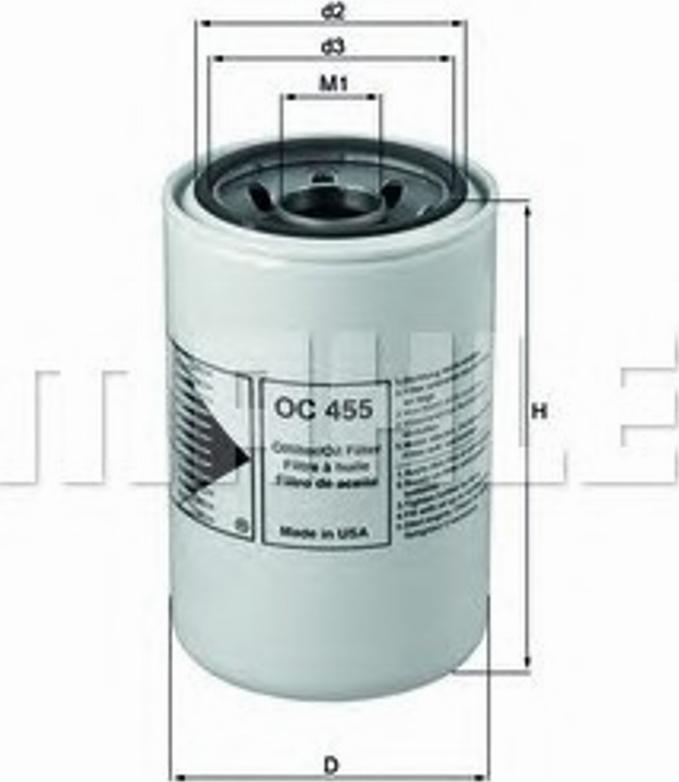 KNECHT OC 455 - Масляный фильтр autospares.lv