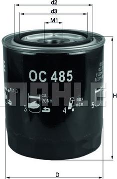 KNECHT OC 485 - Масляный фильтр autospares.lv