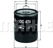 KNECHT OC 478 - Масляный фильтр autospares.lv