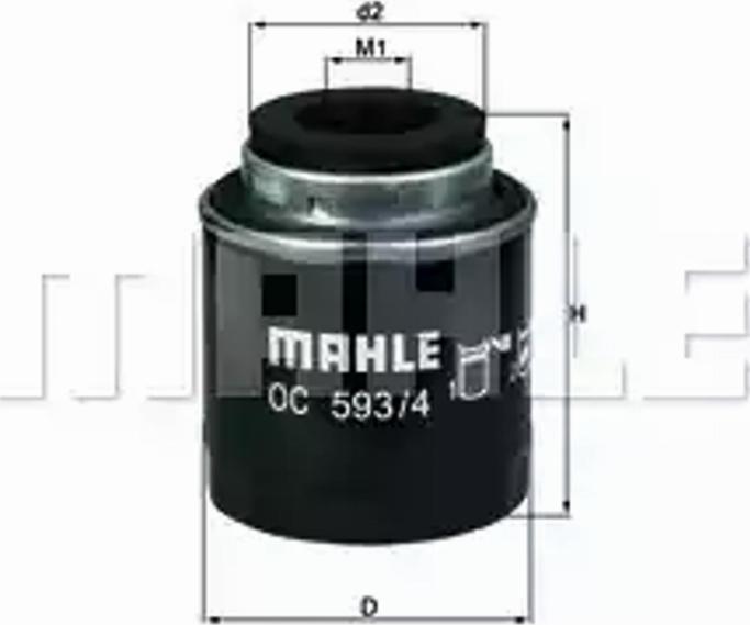 KNECHT OC 593/4 - Масляный фильтр autospares.lv