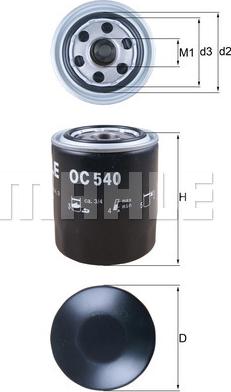 KNECHT OC 540 - Масляный фильтр autospares.lv