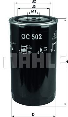 KNECHT OC 502 - Масляный фильтр autospares.lv