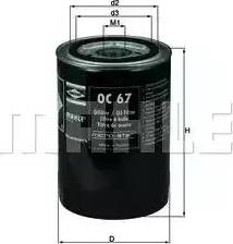 KNECHT OC 67 - Масляный фильтр autospares.lv