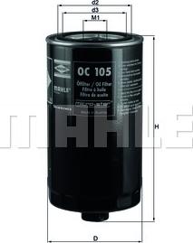 KNECHT OC 105 - Масляный фильтр autospares.lv