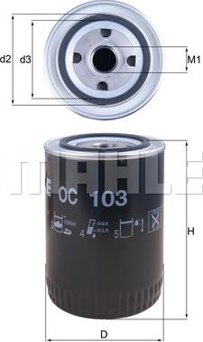 KNECHT OC 103 - Масляный фильтр autospares.lv