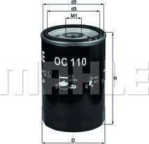 KNECHT OC 110 - Масляный фильтр autospares.lv