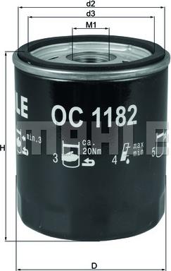 KNECHT OC 1182 - Масляный фильтр autospares.lv