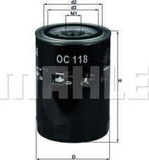 KNECHT OC 118 - Масляный фильтр autospares.lv