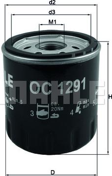 KNECHT OC 1291 - Масляный фильтр autospares.lv