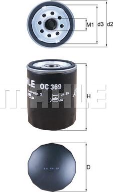 KNECHT OC 369 - Масляный фильтр autospares.lv