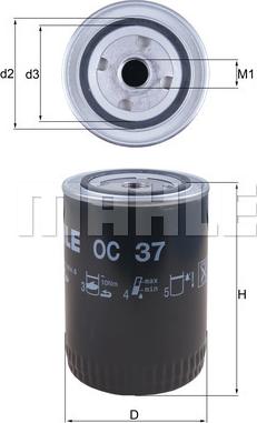 KNECHT OC 37 - Масляный фильтр autospares.lv