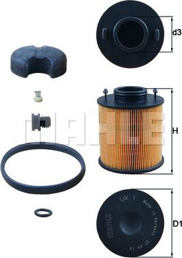 KNECHT UX 1D - Карбамидный фильтр autospares.lv