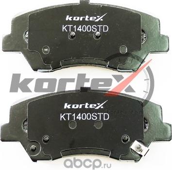 Kortex KT1400STD - Тормозные колодки, дисковые, комплект autospares.lv