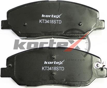 Kortex KT3418STD - Тормозные колодки, дисковые, комплект autospares.lv