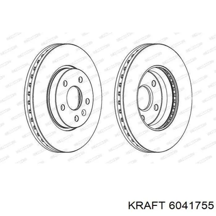 KRAFT AUTOMOTIVE 6041755 - Тормозной диск autospares.lv