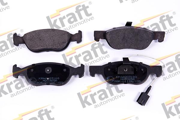 KRAFT AUTOMOTIVE 6003180 - Тормозные колодки, дисковые, комплект autospares.lv