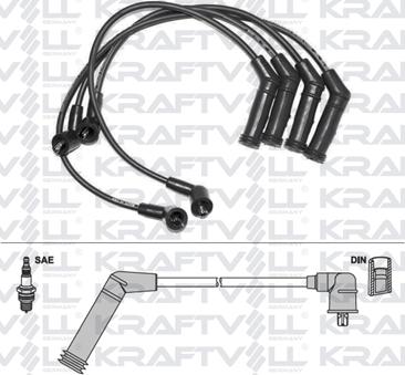 KRAFTVOLL GERMANY 05070194 - Комплект проводов зажигания autospares.lv