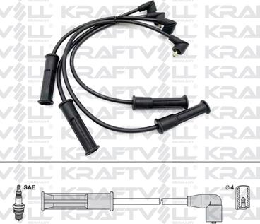 KRAFTVOLL GERMANY 05070193 - Комплект проводов зажигания autospares.lv