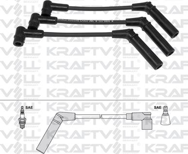 KRAFTVOLL GERMANY 05070353 - Комплект проводов зажигания autospares.lv