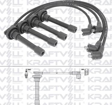 KRAFTVOLL GERMANY 05070307 - Комплект проводов зажигания autospares.lv